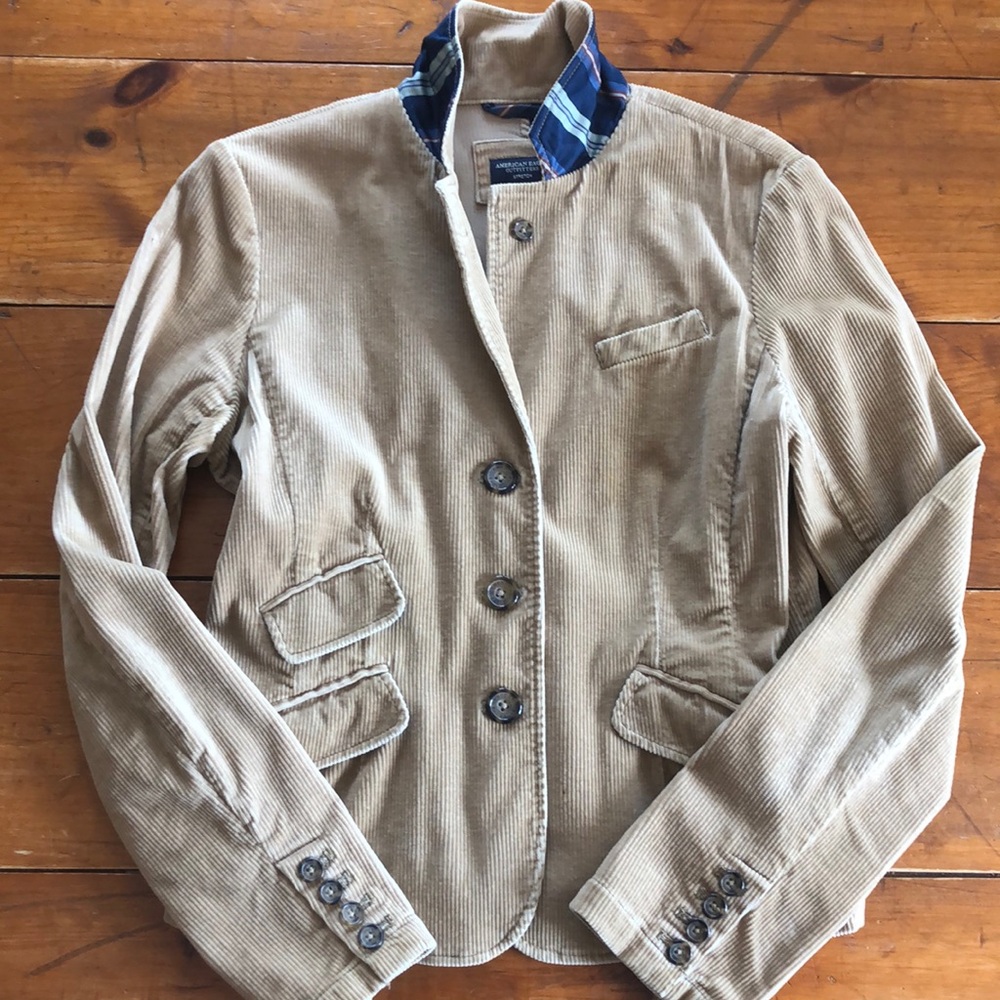 Preppy Academic Chic Corduroy Blazer